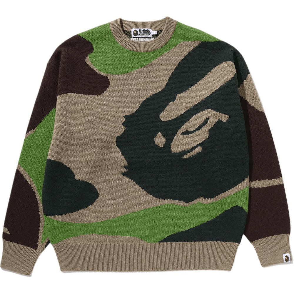 A Bathing Ape Bathing Ape Fw25 Sweater зеленый