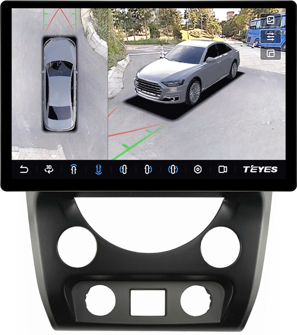 Магнитола для SsangYong Rexton 3 Y290 2012-2017 - Teyes CC3-2K-360 монитор 13" 2K QLED на Android 10, 6Гб+128Гб, CarPlay, 4G SIM-слот, 4 камеры в комплекте