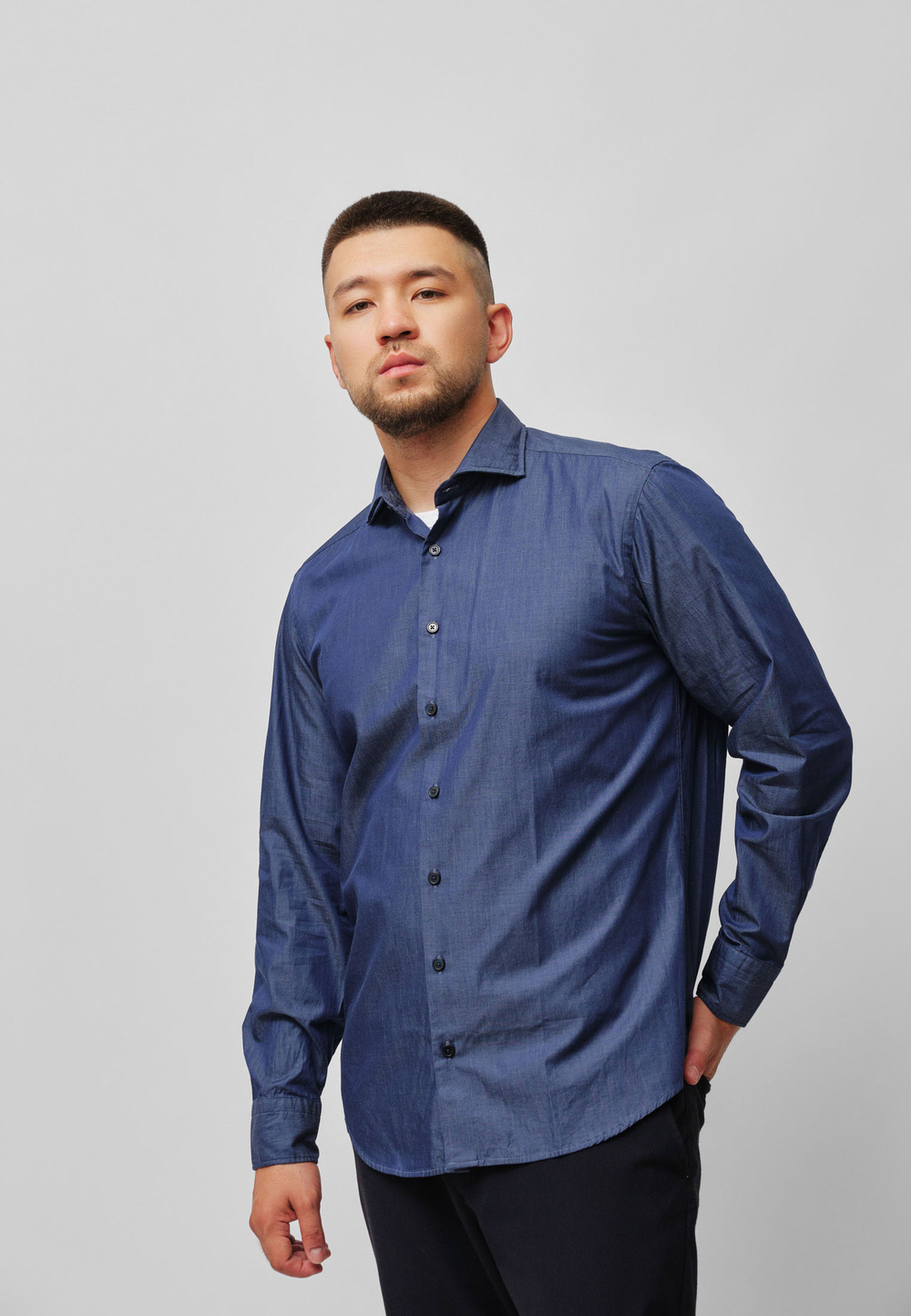 Рубашка мужская Denim DARK BLUE