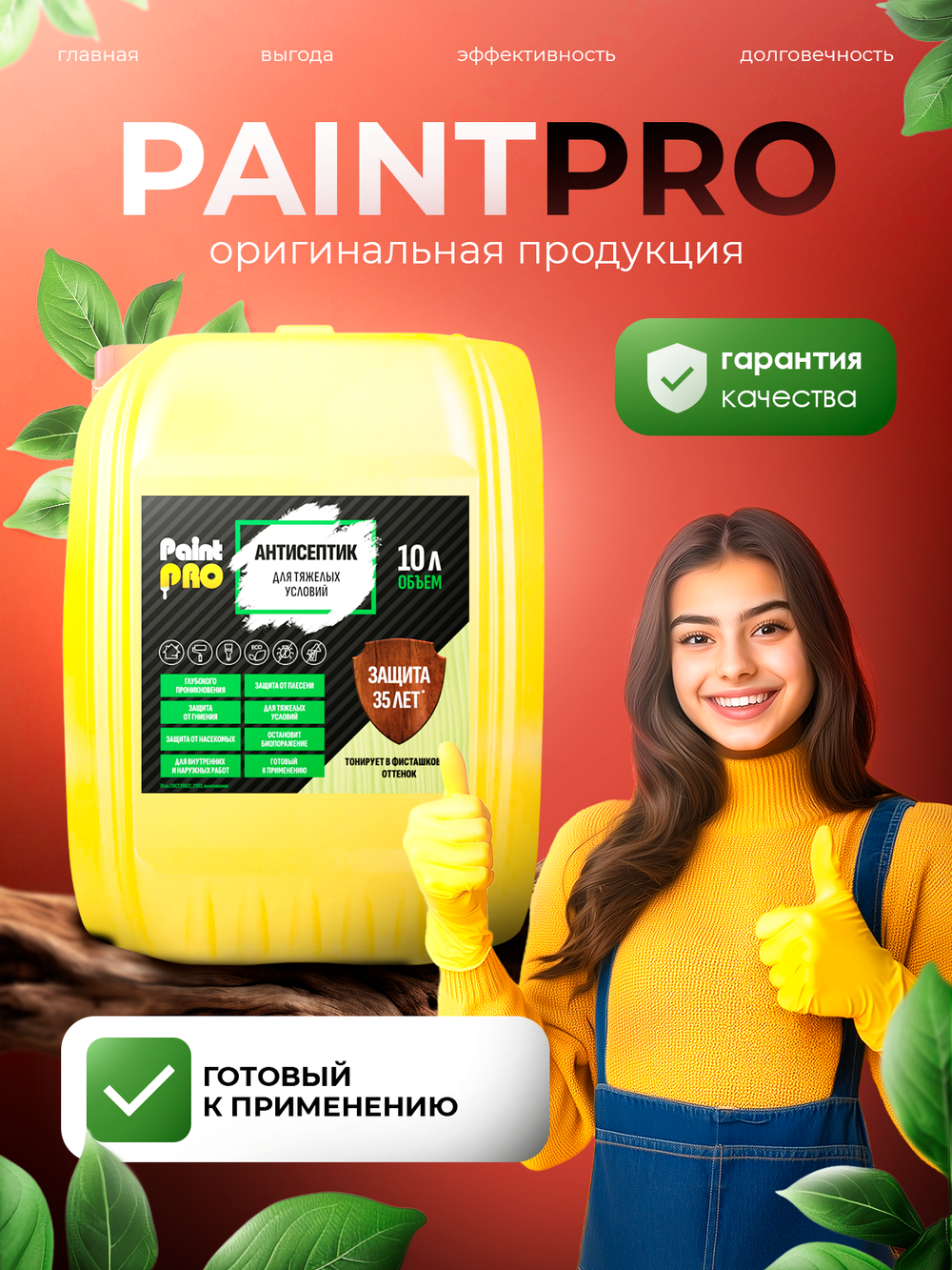 Антисептик для тяжелых условий PaintPRO 10л