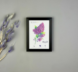 Фоторамка 15х21 см, черная, арт. 1521.119411