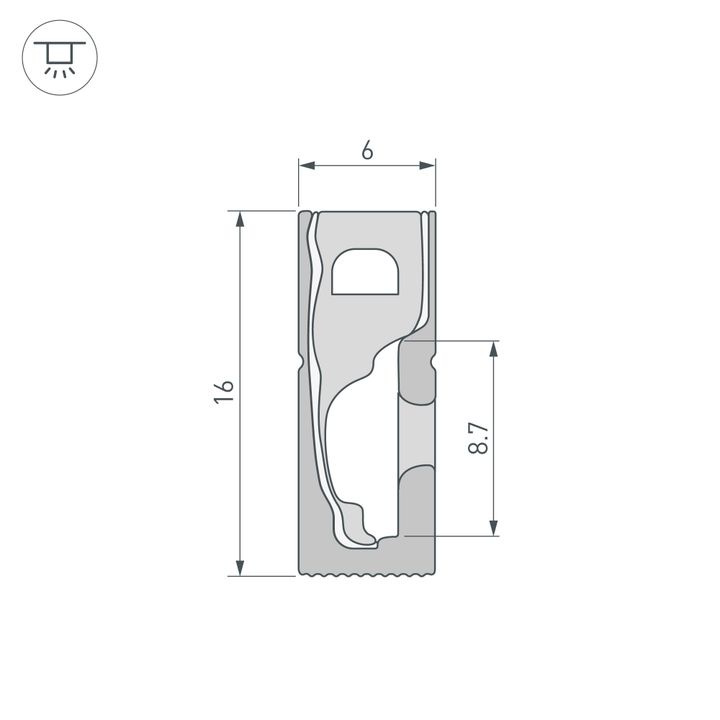 Профиль Arlight WPH-Flex-0616-Side-S9-5M Black 045788