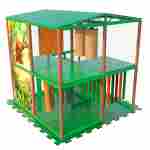 Детский уличный игровой лабиринт с крышей «Лес» 2,46×2,46×3,2 м