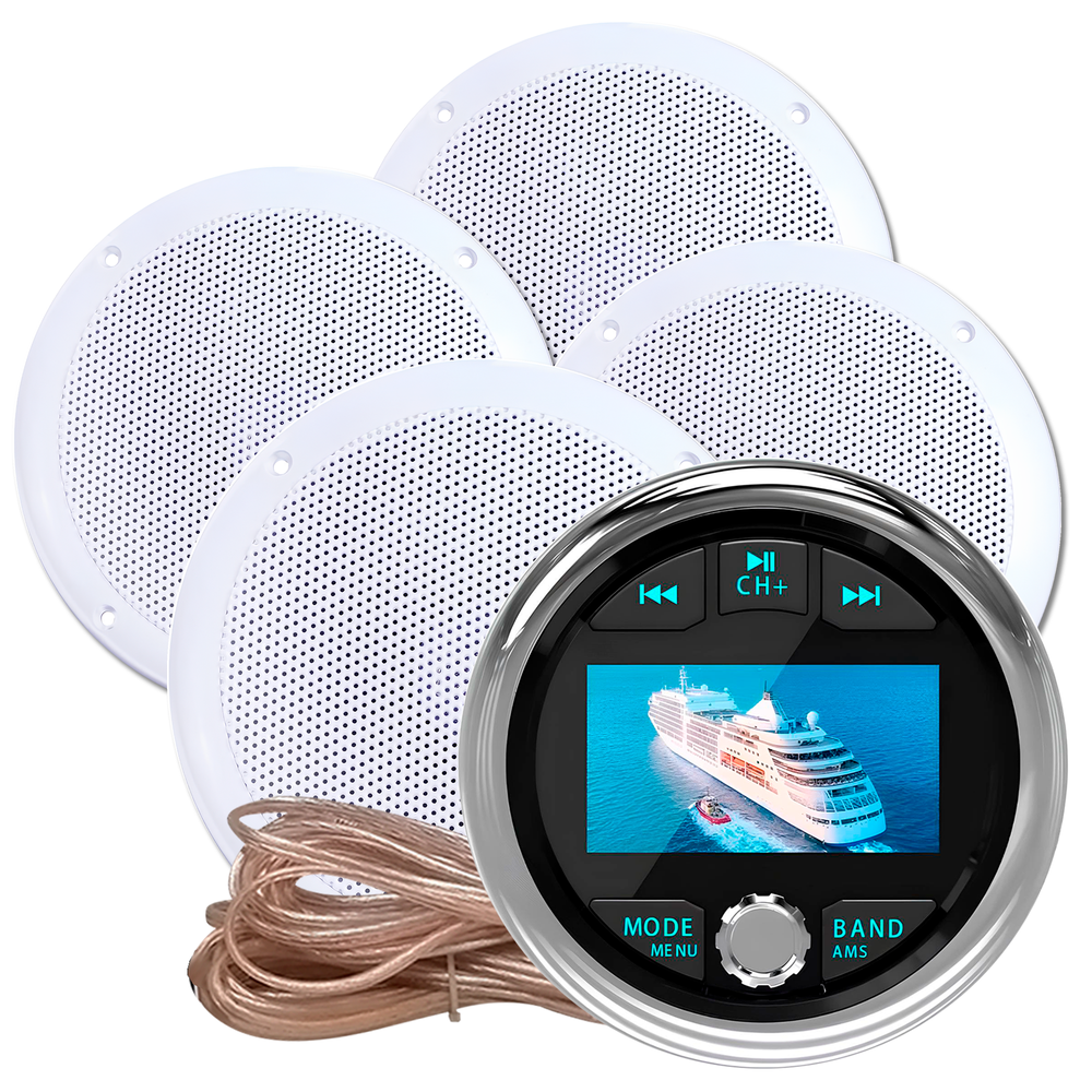 Комплект влагостойкой акустики для бани, сауны и хамама - AQUA Music DB002 VISATON Белый 4