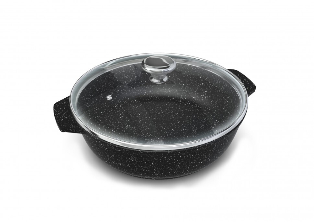 Жаровня со стекл.крышкой НЕВА МЕТАЛЛ ПОСУДА NG 6540 4.0л "Neva Granite"