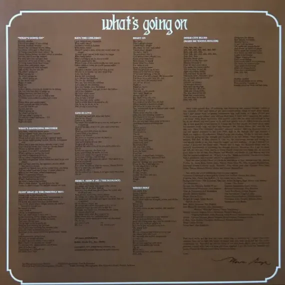 Marvin Gaye – What's Going On LP
