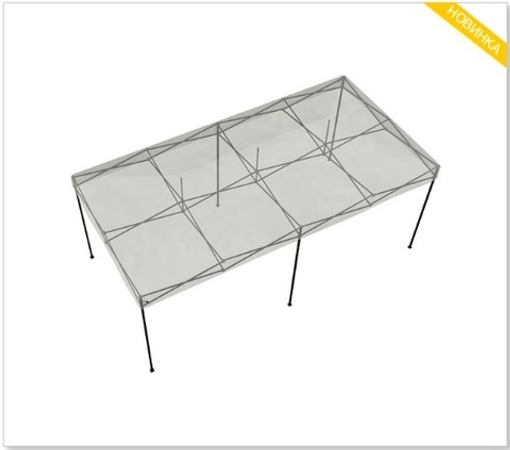 Тент-шатер быстросборный Helex 3x6х3м полиэстер зеленый