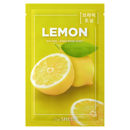 Маска тканевая с экстрактом лимона The Saem Natural Lemon Mask Sheet, 21 мл