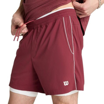 Мужские теннисные шорты Wilson Tennis Volley 6" - cranberry