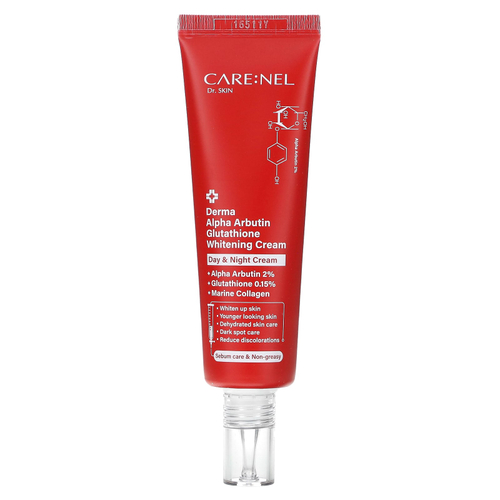 Care:Nel, Derma Alpha Arbutin Glutathione Whitening Cream, 45 мл (1,52 жидк. унц.)