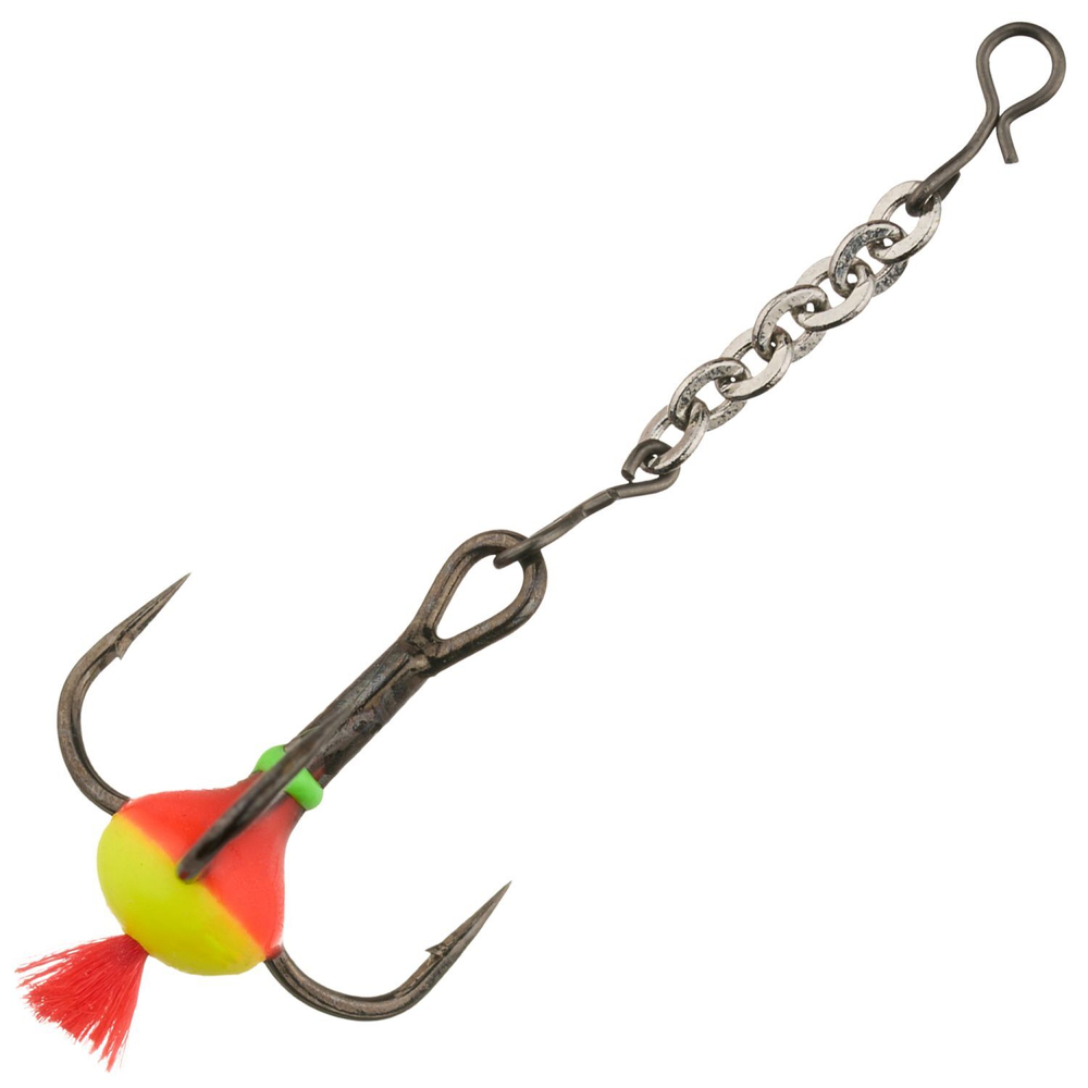 Тройник-капля ECOPRO красный хвост тип A + цепочка №12 (упк. 5 шт.). Товар уцененный