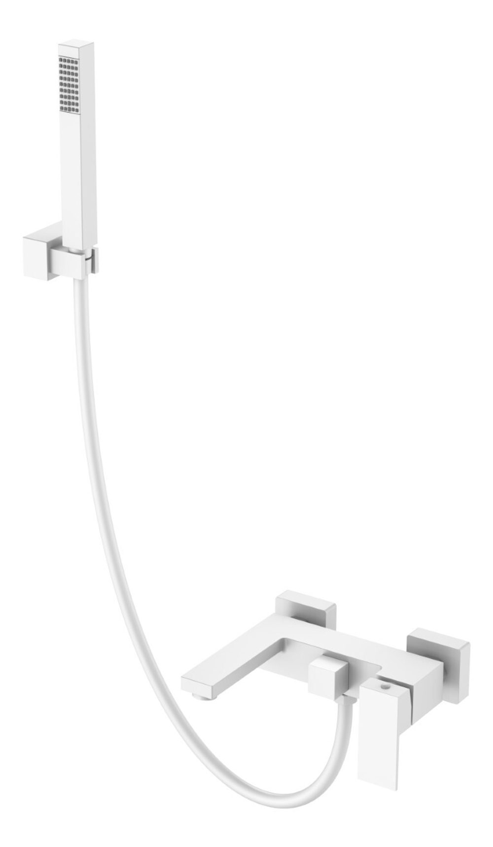 Boheme Смеситель для ванны с душем Qubic Matt White