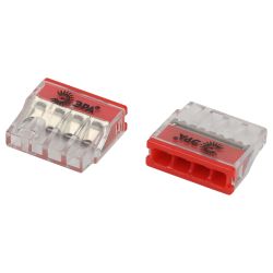 Клемма ЭРА NO-225-434 быстрозажимная 2273-204 компактная 4-проводная 0.2-2.5 мм2 (упаковка 4 шт.)