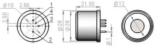 4E-CO электрохимический сенсор угарного газа (оксида углерода, CO)