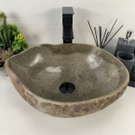 Раковина из речного камня RS-64909 45*34*15 0861