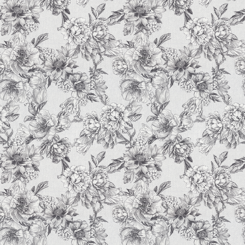 Виниловые обои Simple Floristika SP71837-41, флористичный дизайн, раппорт 64 см, 1,06x10 м