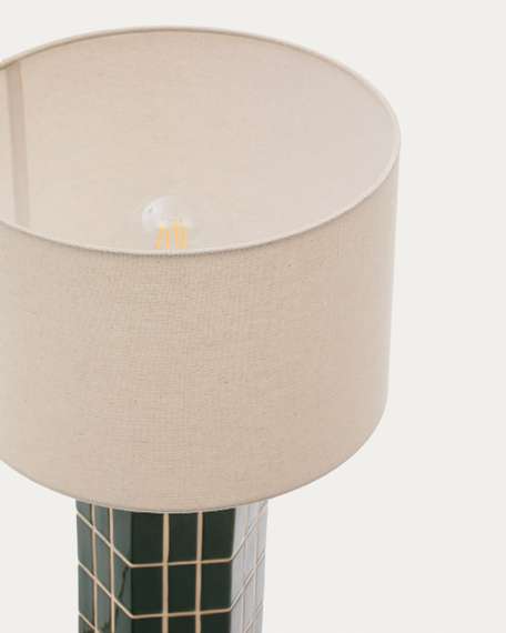 Настольная лампа Rue из зеленой керамики