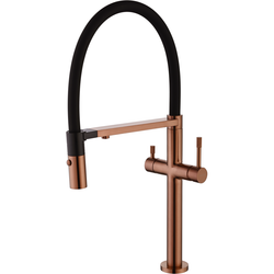 Смеситель для кухни Boheme UNO 115-CB COPPER BRUSHED c краном для питьевой воды