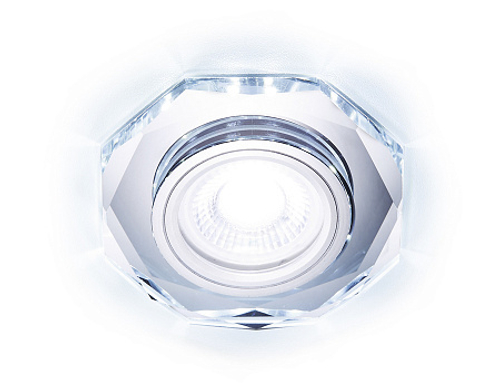 Встраиваемый точечный светильник со светодиодной лентой S213 CL хром/прозрачный /MR16+3W(LED COLD)