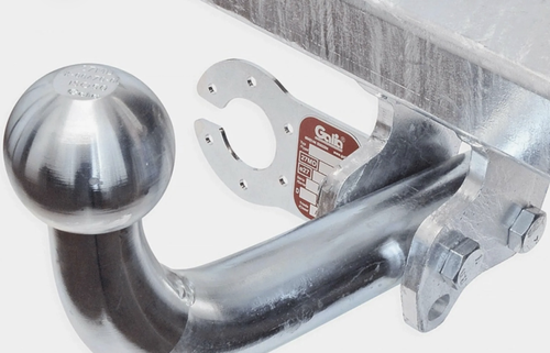 Фаркоп оцинкованный для Land Rover Discovery Sport 5-местная версия (с запасным колесом в багажнике) 2019- условно-съемное крепление шара, Galia.R107A