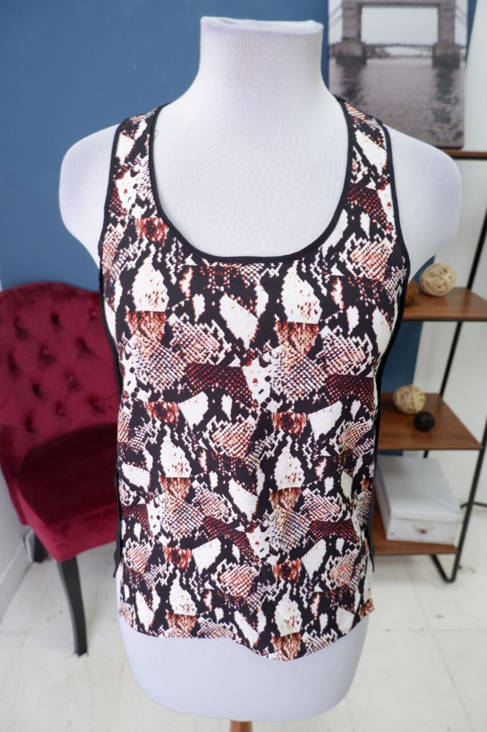 Топ H&M с принтом 40 размер