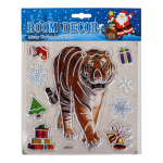 Наклейка новогодняя 18*22 см, 6 видов микс, пакет