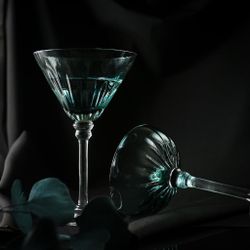 Рюмка коктейльная 350 мл Мартини голубая " " d 12,5 см h19,5 см P.L. - BarWare [4]