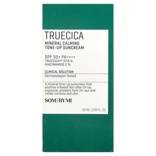 SOME BY MI, Truecica Mineral Calming, тонизирующее солнцезащитное средство, SPF 50+ PA ++++, 50 мл (1,69 жидк. унц.)