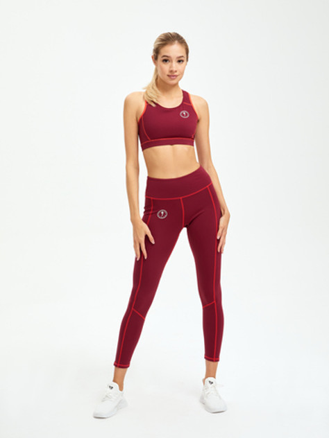 Легинсы женские бордовые