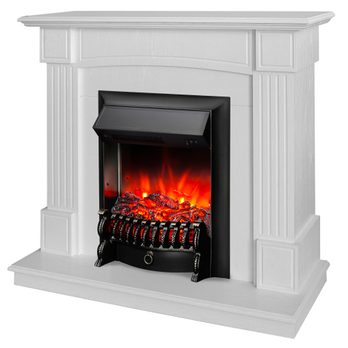 Каминокомплект Real Flame Andrea WT с очагом Fobos Lux Black (без пульта)