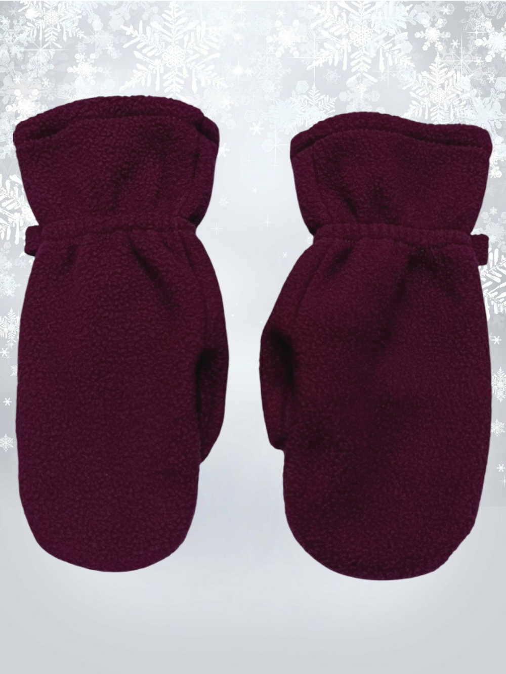 5005 Варежки детские флисовые винный (14)