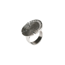"Спил" кольцо в серебряном покрытии из коллекции "Эдем" от Jenavi