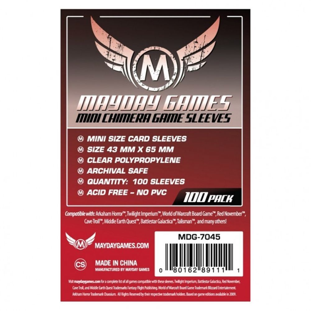 Red Label Mini Chimera Game Sleeves 43x65mm 100 Pack (MOQ 2)