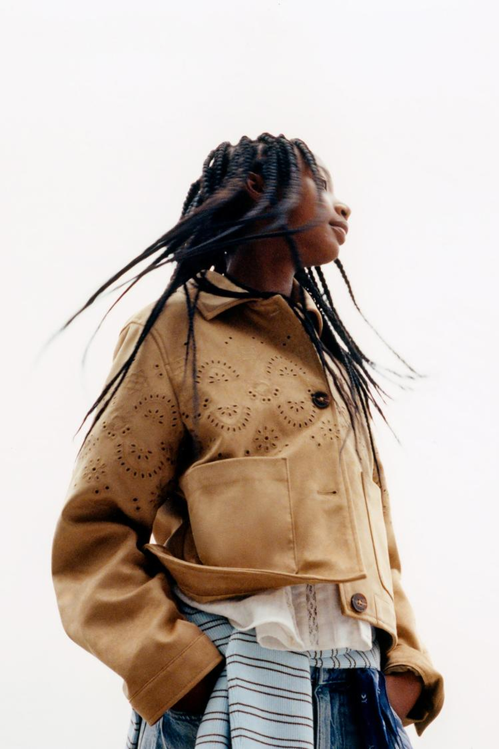 ZARA КУРТКА ИЗ ИСКУССТВЕННОЙ ЗАМШИ С ВЫШИВКОЙ, РЫЖЕВАТО-КОРИЧНЕВЫЙ