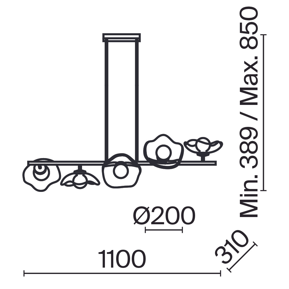 Подвесной светильник Maytoni MOD207PL-05BS