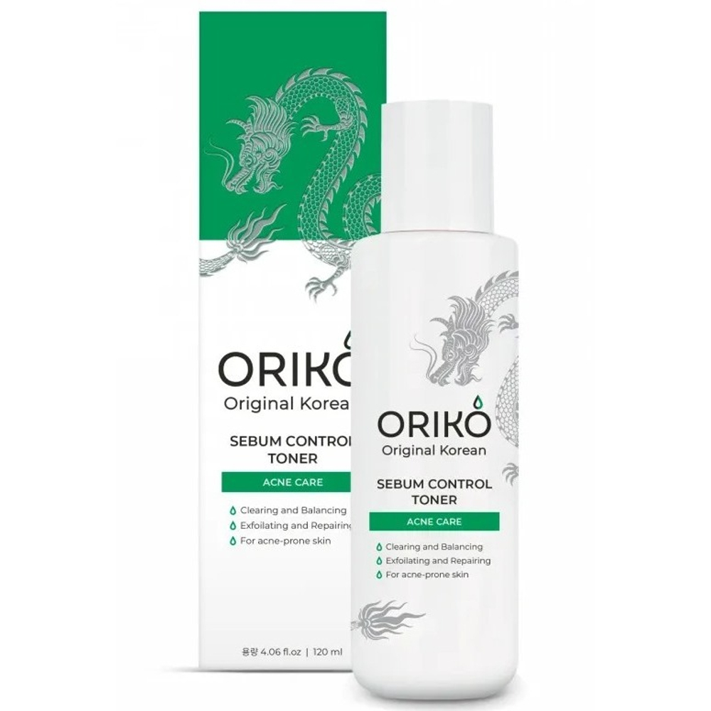 ORIKO Тонер для лица для проблемной кожи с ниацинамидом-Sebum Control Toner Acne Care, 120мл