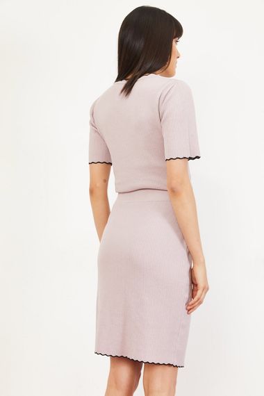 Qadın üçün beli rezinli ətək Pudra 10051039