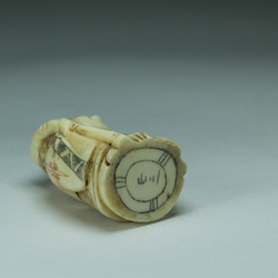 Нэцкэ Монах с рыбой и посохом