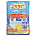 Emergen-C, Immune+, витамин C, витамин D и цинк, со вкусом апельсина, без кофеина, 30 пакетиков по 9,4 г (0,33 унции)