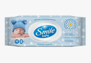 Smile Салфетки влажные Baby Antibacterial с Д-пантенолом 60 шт