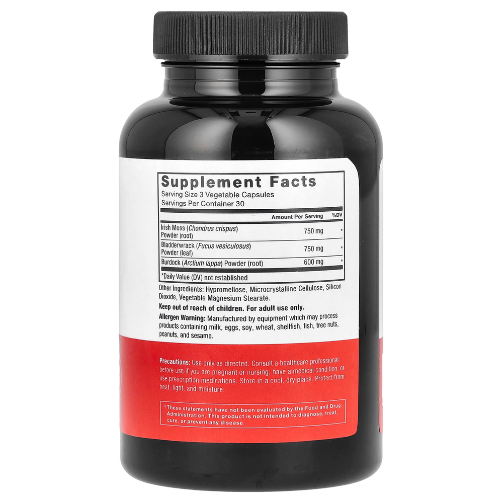 Force Factor, комплекс с ирландским морским мхом, 90 растительных капсул