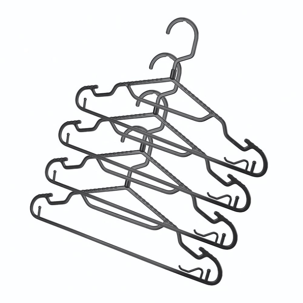 Комплект вешалок для легкой одежды slim р.46 (черный)
