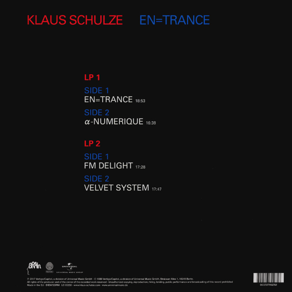Klaus Schulze / En=Trance (2LP)
