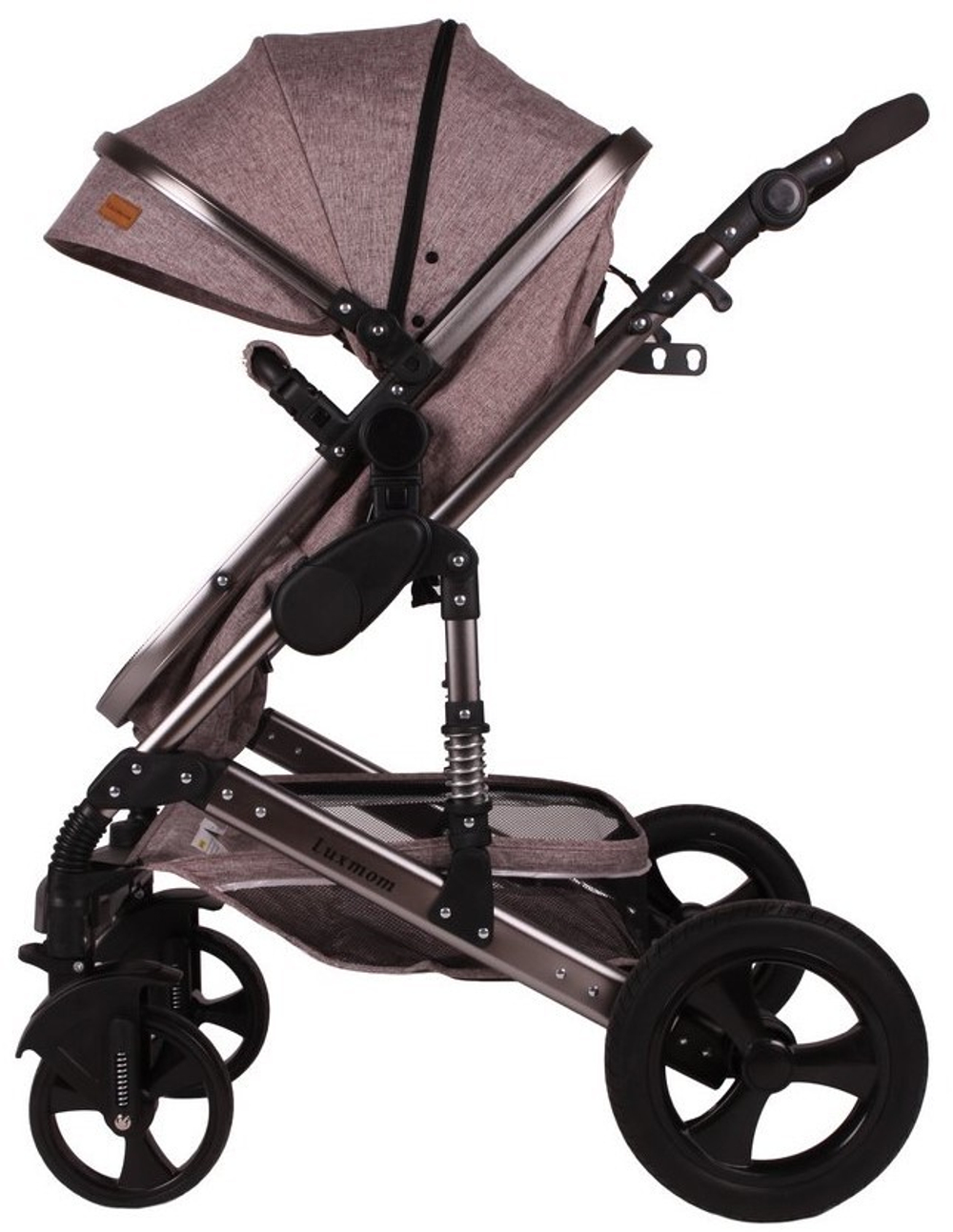 Детская коляска 3в1 LUXMOM 555 Коричневый текстиль
