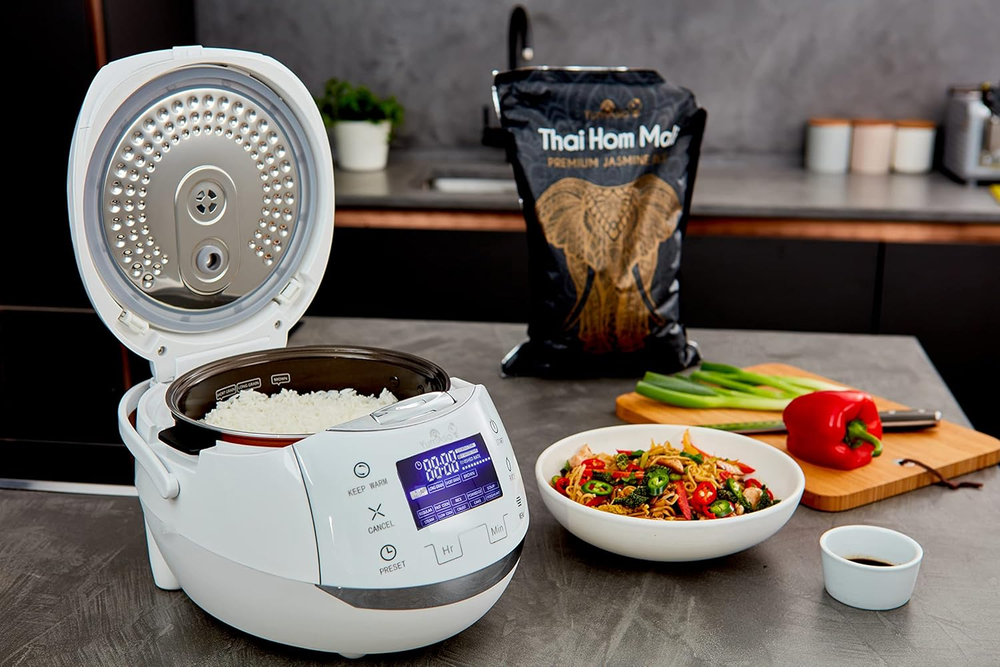 Yum Asia Рисоварка Sakura Rice Cooker, 8 чашек, 1.5 л (White and Silver)