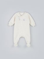 Комбинезон-косуха с закрытой ножкой "Ванильный пудинг" утепленный 0+
