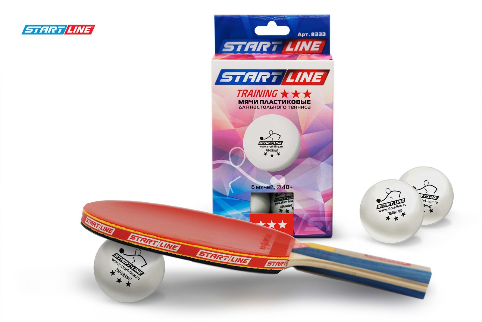 Мячи Start line Training 3* New (6 шт, бел.) фото №16