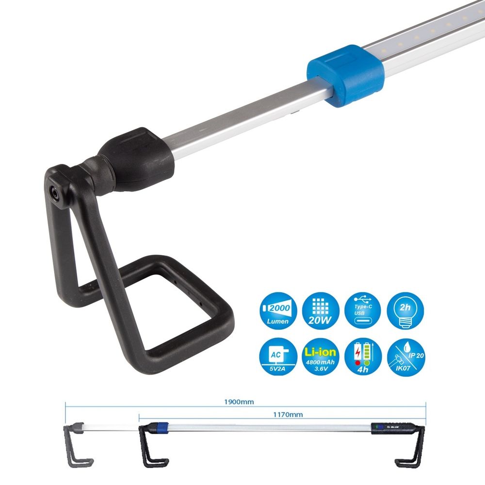 KING TONY (9TA34A) Фонарь светодиодный, под капот автомобиля, 50 элементов, Li-Ion, 3,6 В