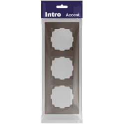 Рамка для розеток и выключателей Intro Accent 6-503-08 на 3 поста, СУ, бронза