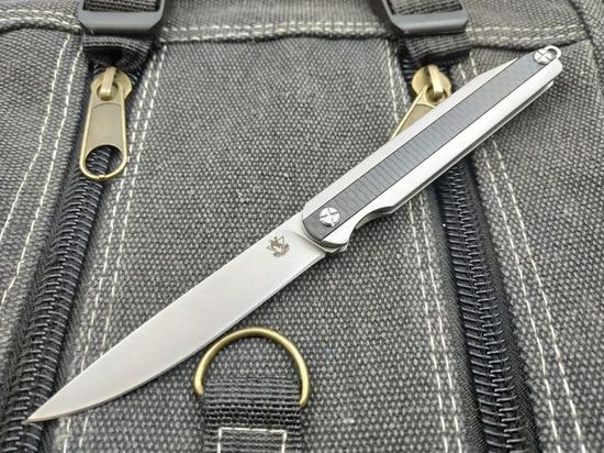 Складной нож Steelclaw Джентльмен-4 c клинком из стали AUS-8A, рукоять карбон / Stainless Steel